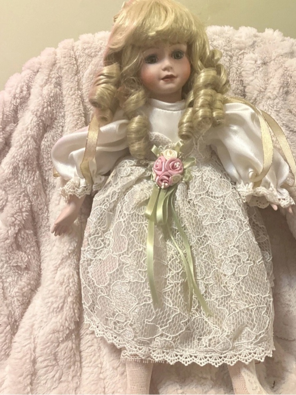 Vintage Seymour Mann 1991 Porcelain Doll 17” Tall